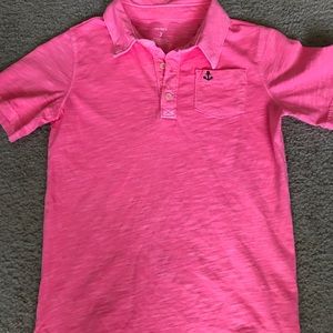 Pink boys polo